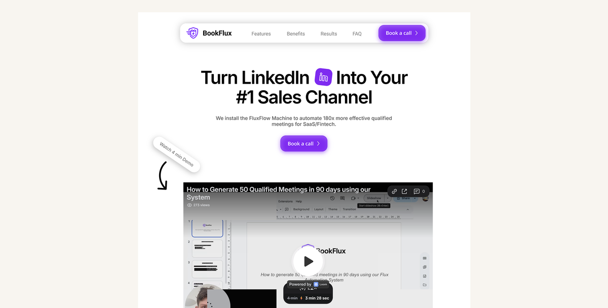 BookFlux website design